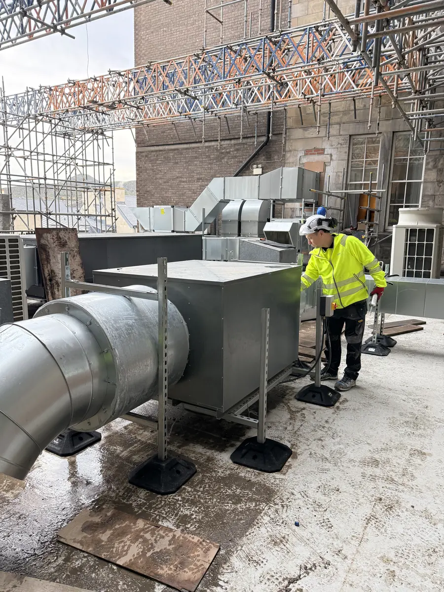 Commercial ventilation plant and ductwork installation