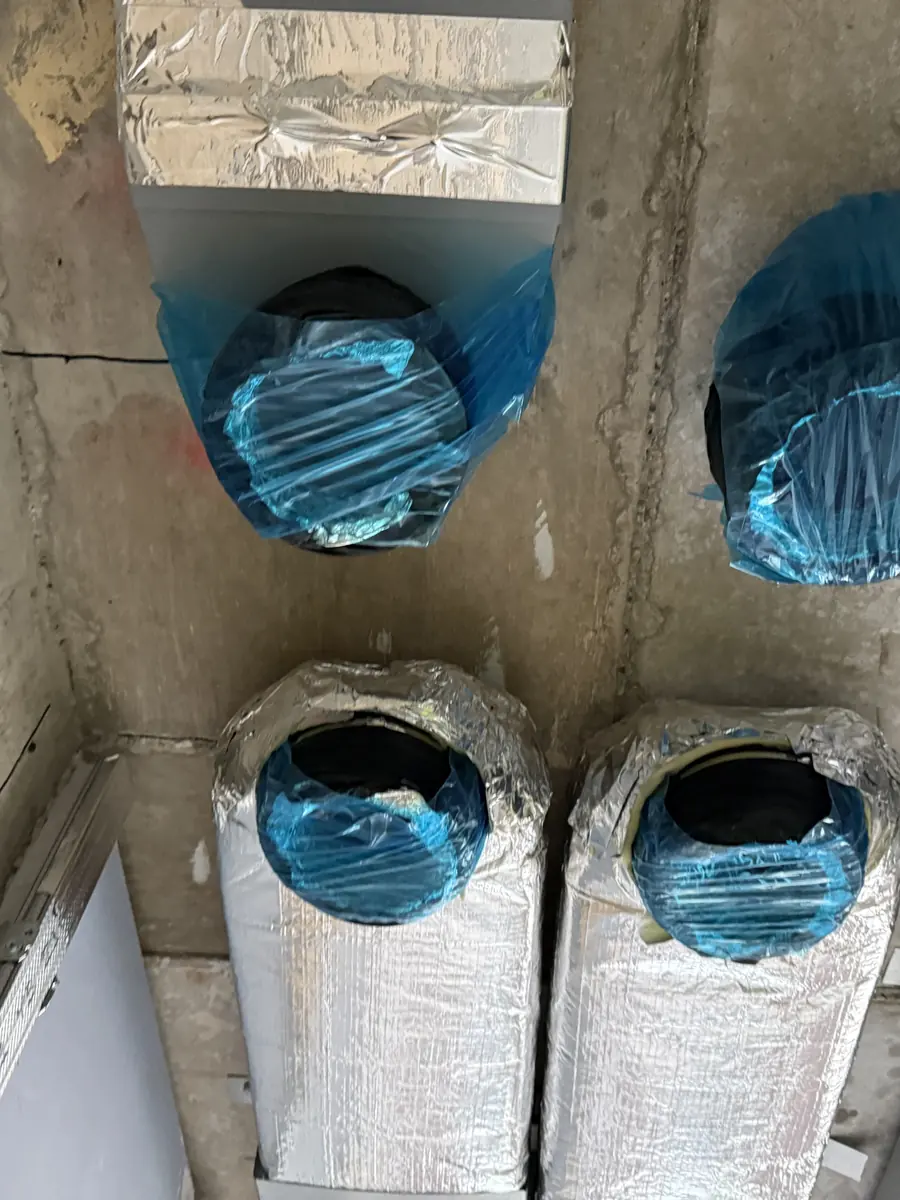 Installed ventilation ductwork detail